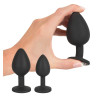 Black Velvets Kit 3 Plugs Bijou Velvet Jewel Noir